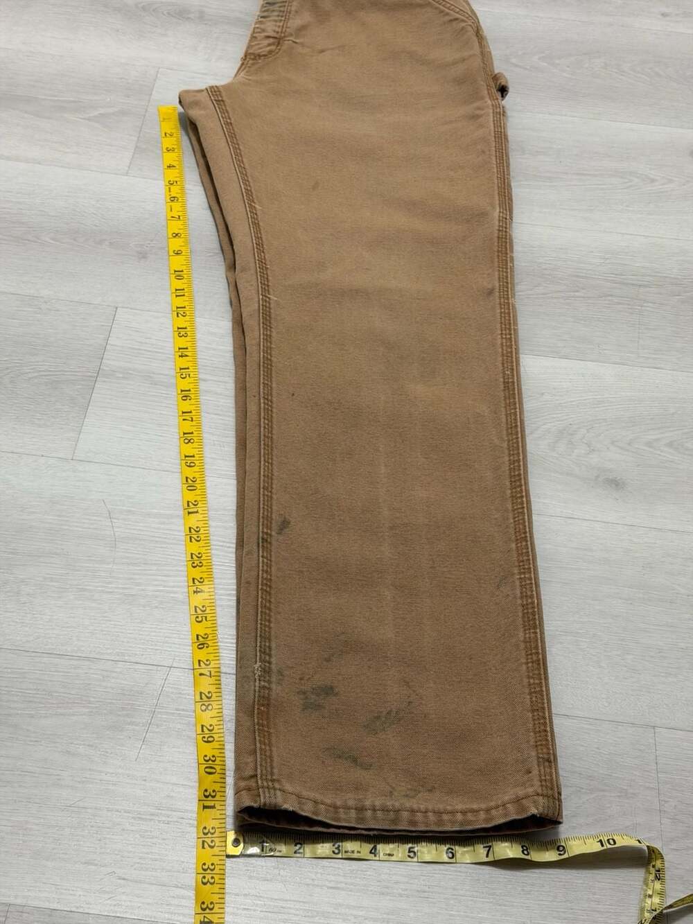 Carhartt Flame Resistant (FR) Brown Duck Canvas Carpenter Work Pants 32x32 - Picture 13 of 14